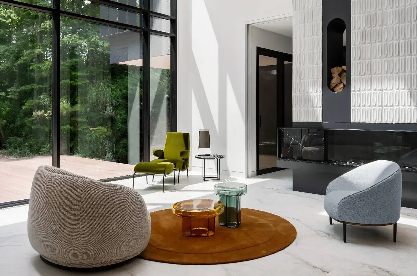 A completed home renovation, photographed with nobody credited for the work