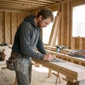 Framed exterior walls on one of Marcus Reyes’ finished jobs