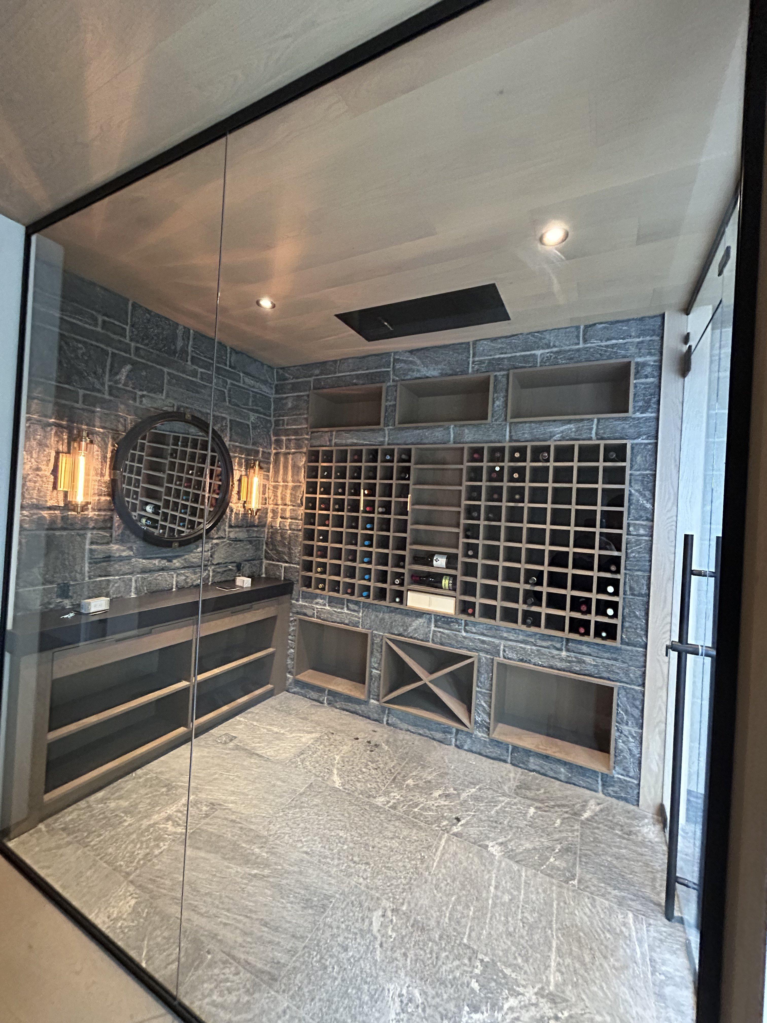 Interior masonry lake of bays project