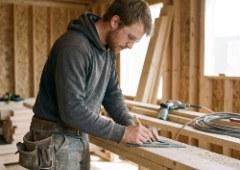 Framed interior walls on a new build