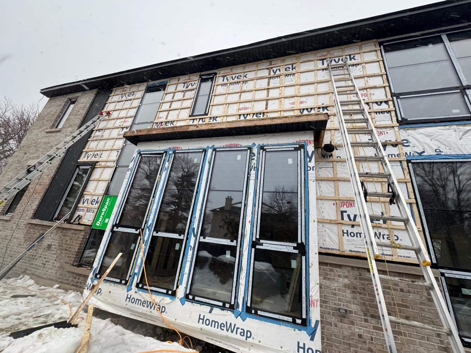 New build siding installation