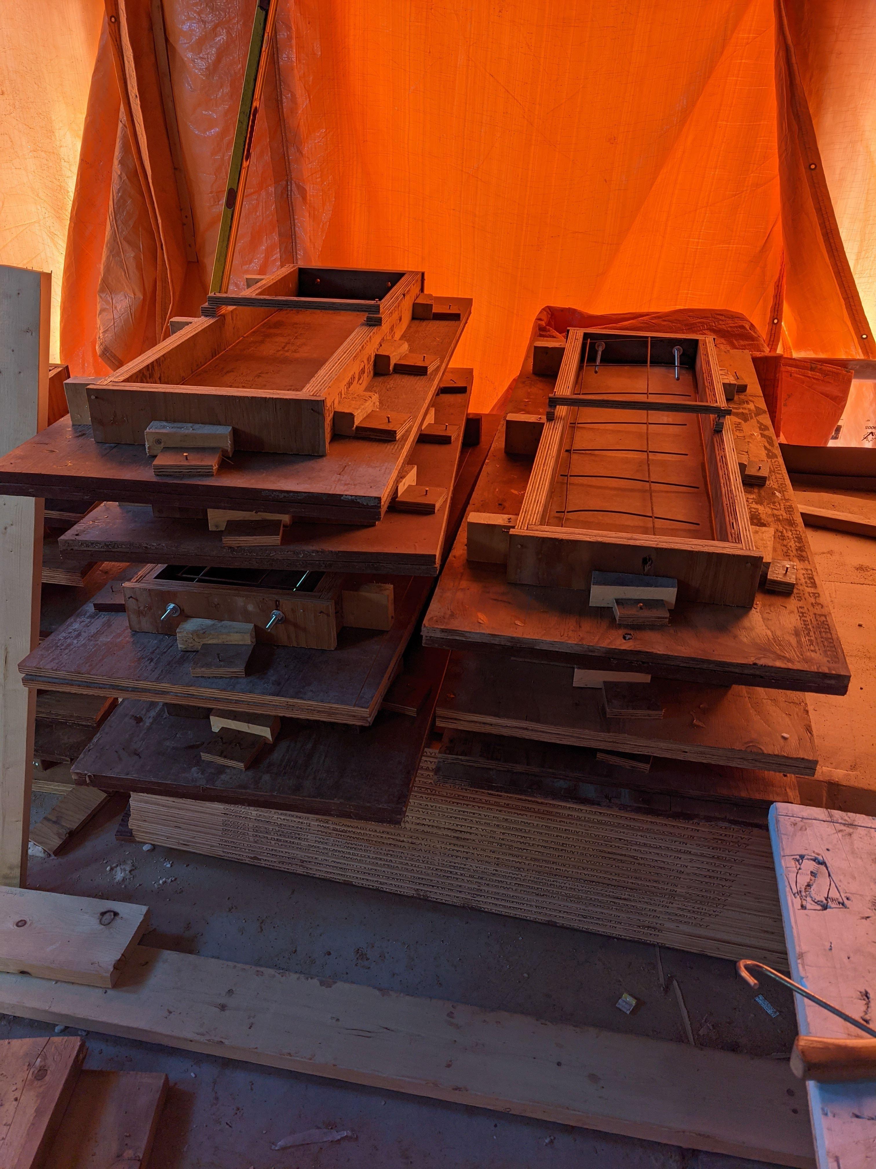 Concrete stair treads